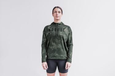 Nobull Tie-Dye Women's Hoodie Green | Australia (DX0614)